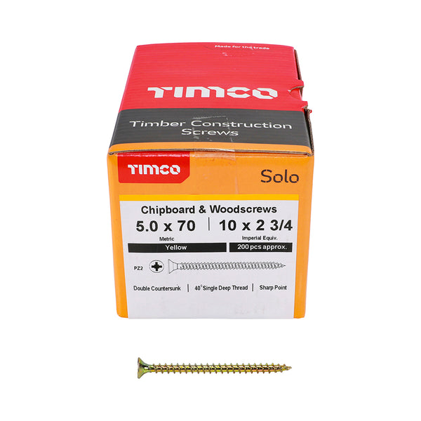 TIMCO Solo Countersunk Gold Woodscrews