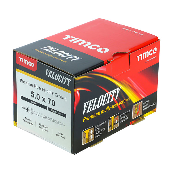 TIMCO Velocity Premium Multi-Use Countersunk Gold Woodscrews