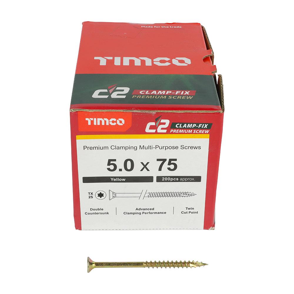 TIMCO C2 Clamp-Fix Multi-Purpose Premium Countersunk Gold Woodscrews