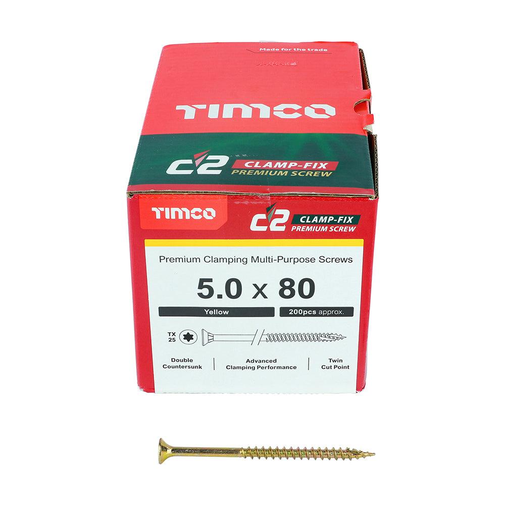 TIMCO C2 Clamp-Fix Multi-Purpose Premium Countersunk Gold Woodscrews