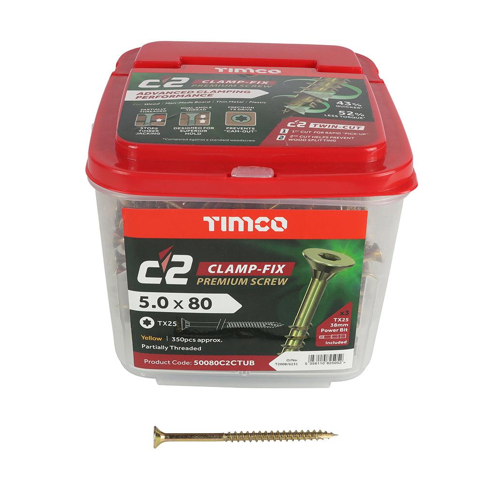 TIMCO C2 Clamp-Fix Multi-Purpose Premium Countersunk Gold Woodscrews