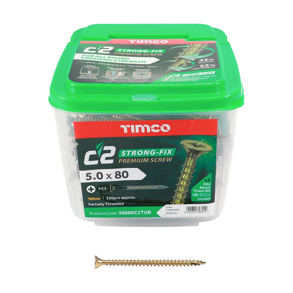 TIMCO C2 Strong-Fix Multi-Purpose Premium Countersunk Gold Woodscrews