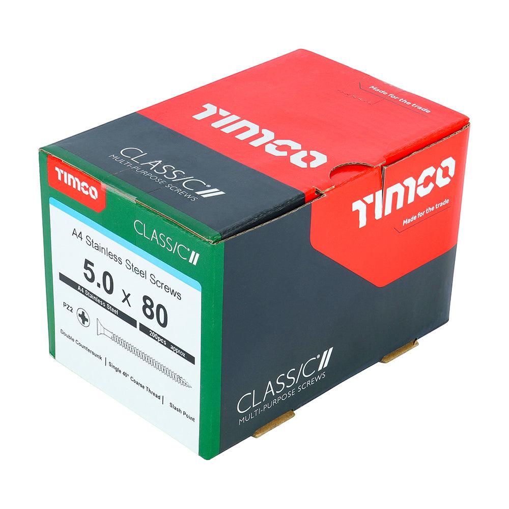 TIMCO Classic Multi-Purpose Countersunk A4 Stainless Steel Woodcrews