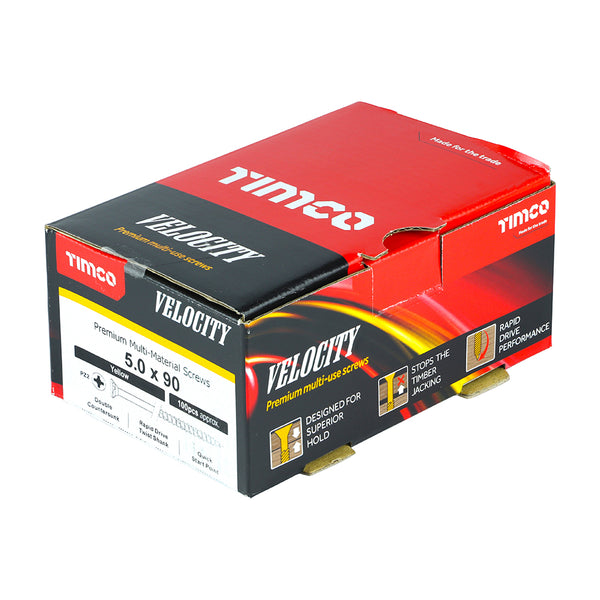 TIMCO Velocity Premium Multi-Use Countersunk Gold Woodscrews