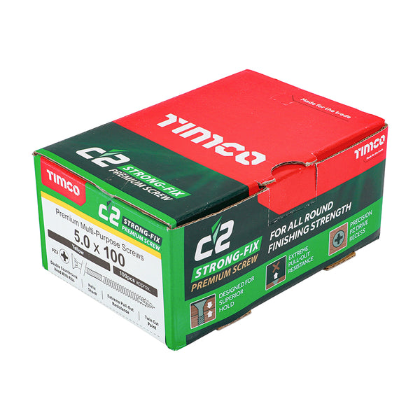 TIMCO C2 Strong-Fix Multi-Purpose Premium Countersunk Gold Woodscrews