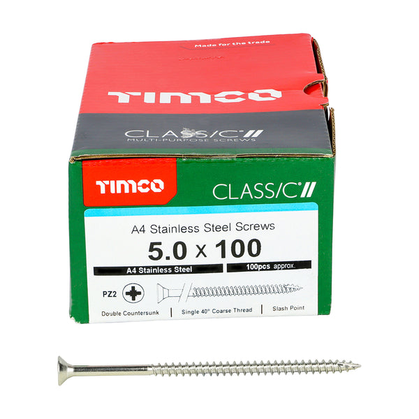 TIMCO Classic Multi-Purpose Countersunk A4 Stainless Steel Woodcrews