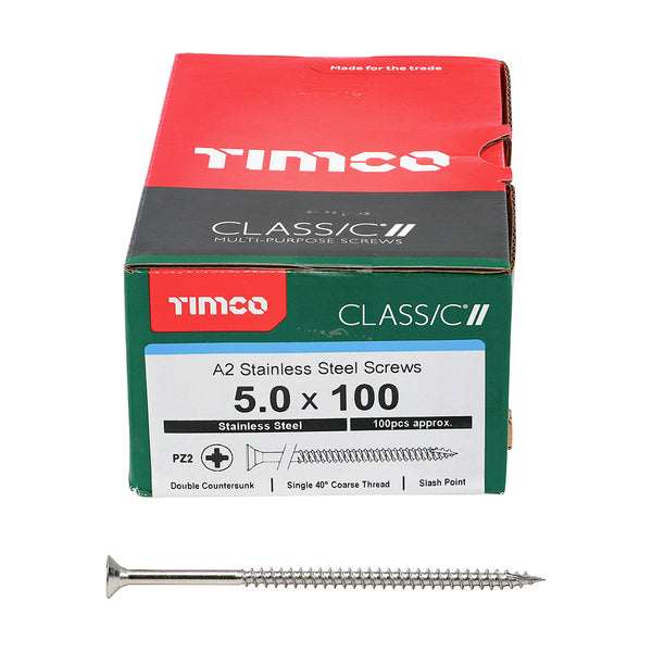 TIMCO Classic Multi-Purpose Countersunk A2 Stainless Steel Woodcrews