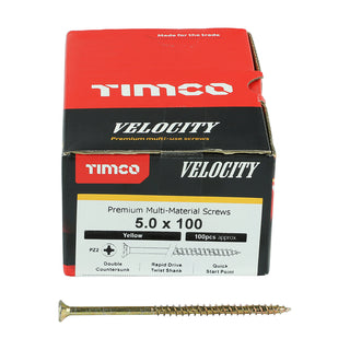 TIMCO Velocity Premium Multi-Use Countersunk Gold Woodscrews