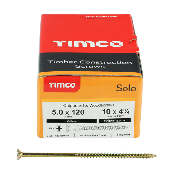 TIMCO Solo Countersunk Gold Woodscrews