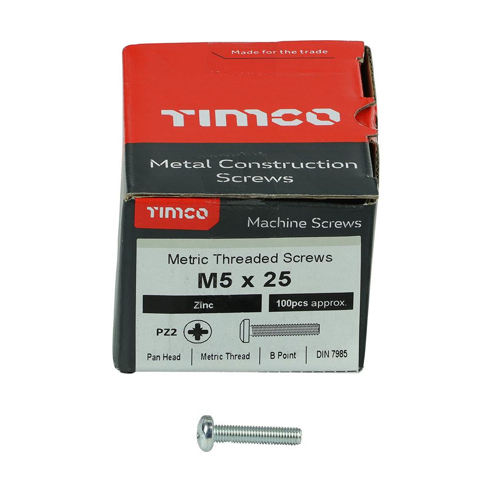 TIMCO Machine Pan Head Silver Screws