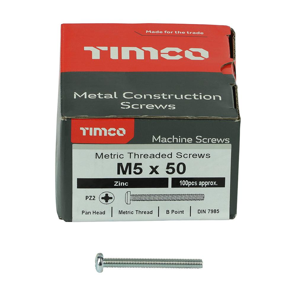 TIMCO Machine Pan Head Silver Screws - 0