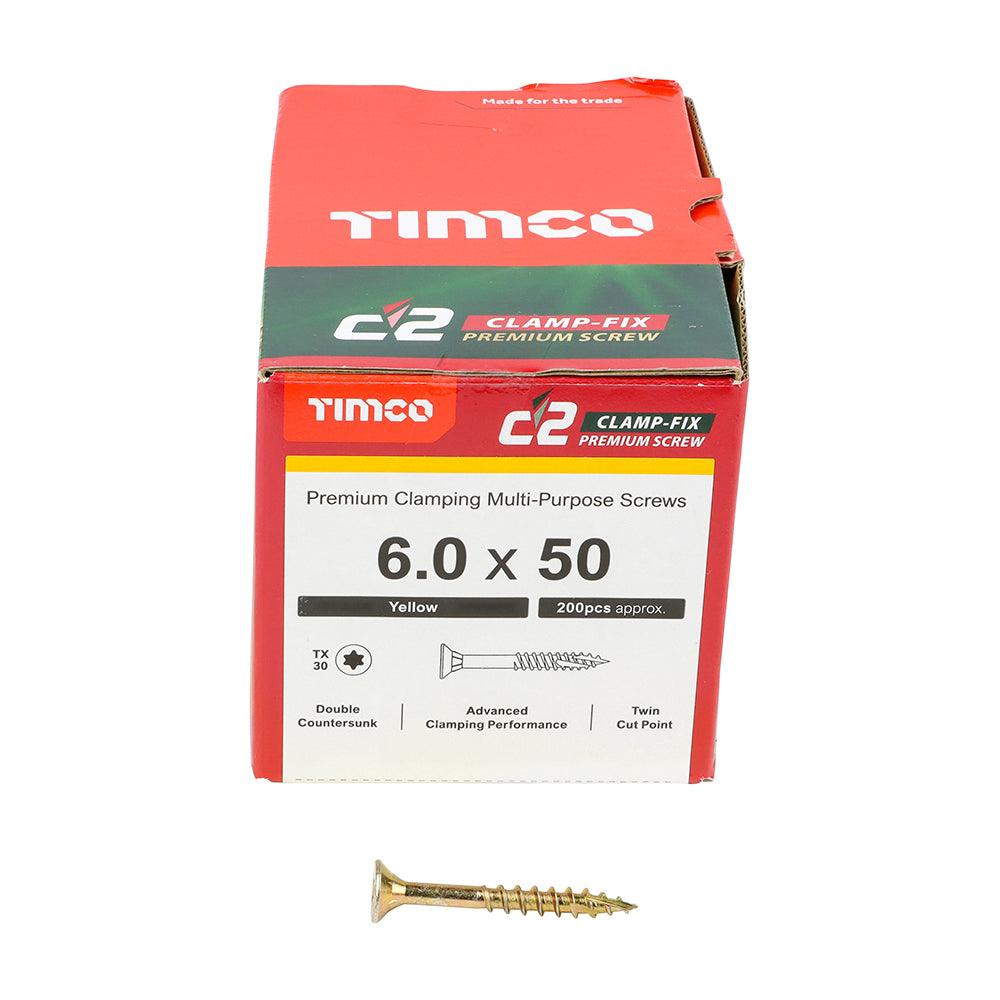 TIMCO C2 Clamp-Fix Multi-Purpose Premium Countersunk Gold Woodscrews