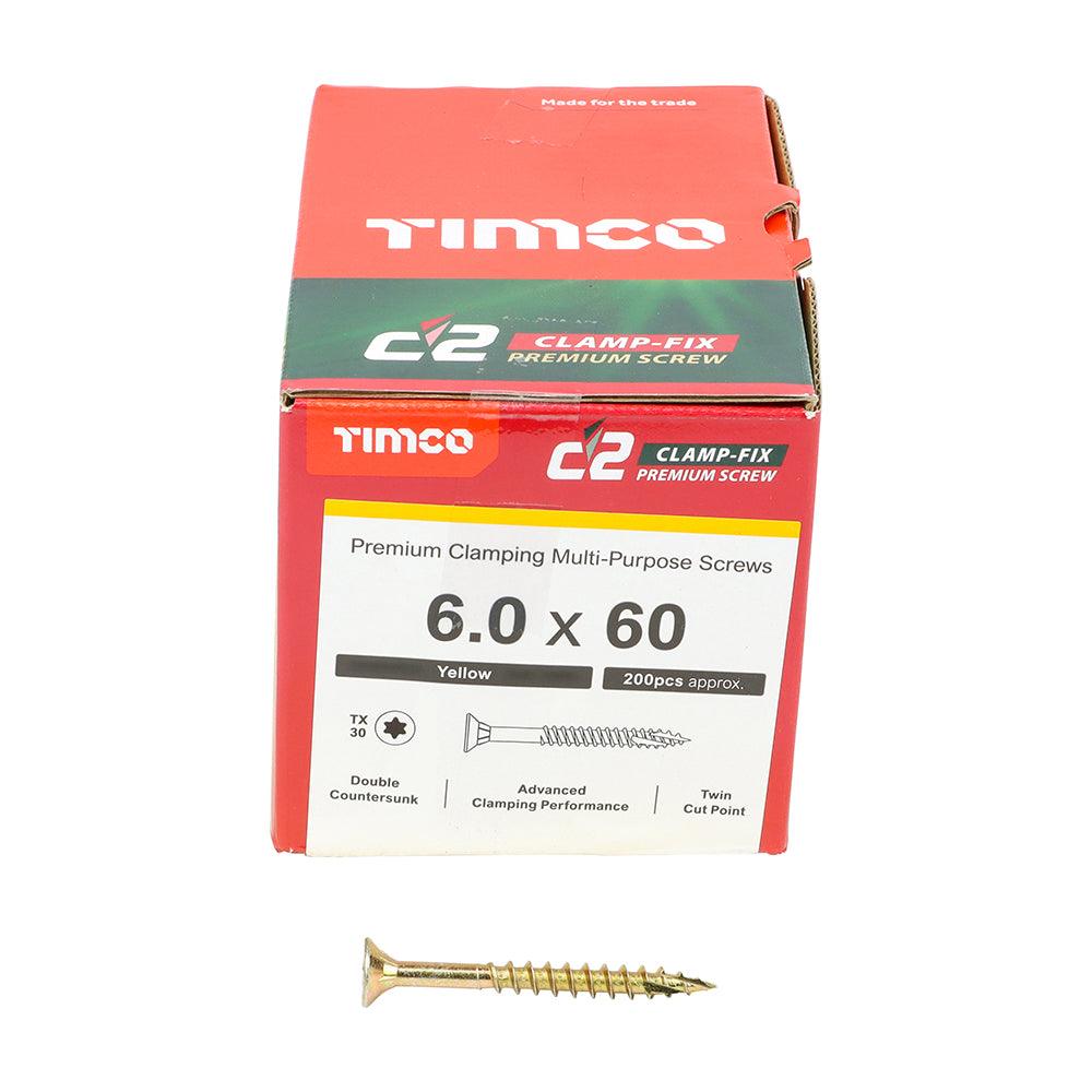 TIMCO C2 Clamp-Fix Multi-Purpose Premium Countersunk Gold Woodscrews