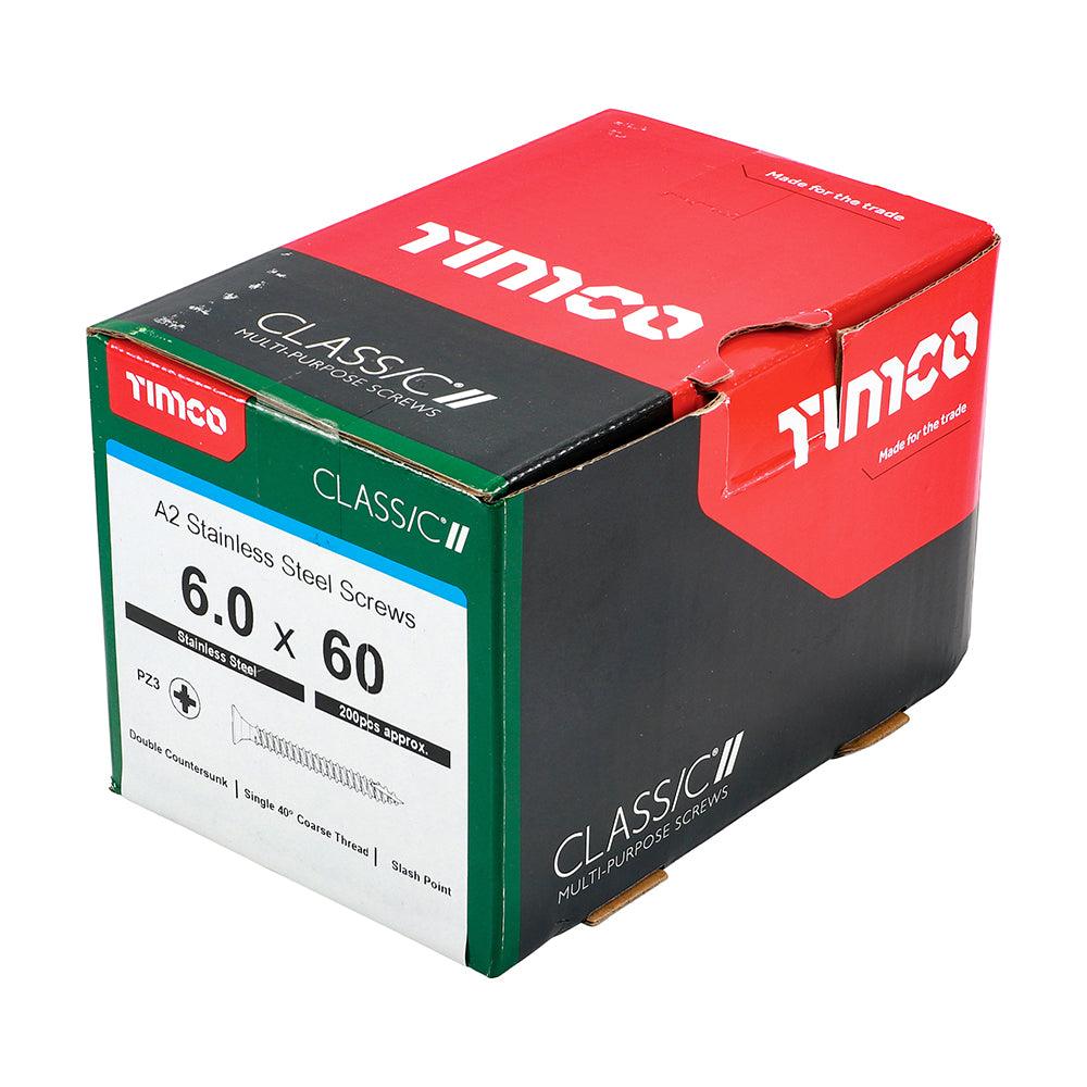 TIMCO Classic Multi-Purpose Countersunk A2 Stainless Steel Woodcrews