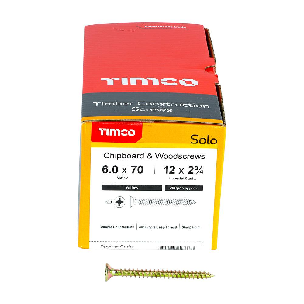 TIMCO Solo Countersunk Gold Woodscrews