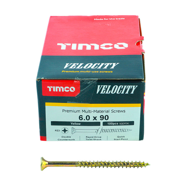 TIMCO Velocity Premium Multi-Use Countersunk Gold Woodscrews