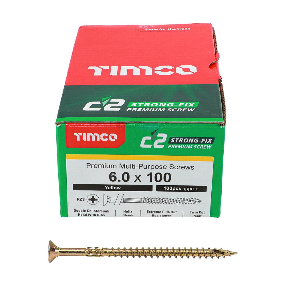 TIMCO C2 Strong-Fix Multi-Purpose Premium Countersunk Gold Woodscrews