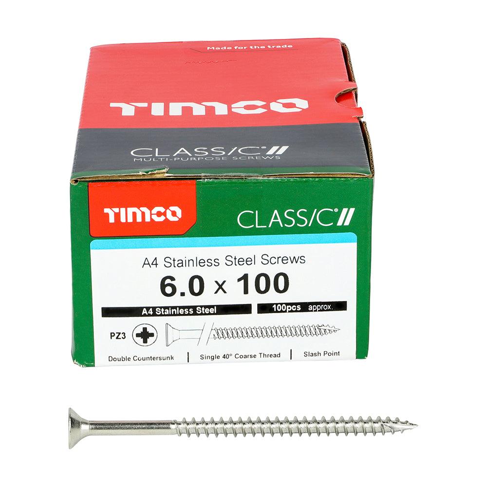 TIMCO Classic Multi-Purpose Countersunk A4 Stainless Steel Woodcrews