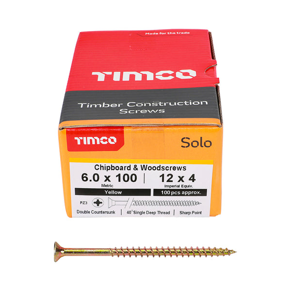 TIMCO Solo Countersunk Gold Woodscrews