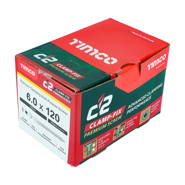 TIMCO C2 Clamp-Fix Multi-Purpose Premium Countersunk Gold Woodscrews