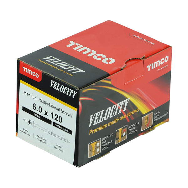 TIMCO Velocity Premium Multi-Use Countersunk Gold Woodscrews