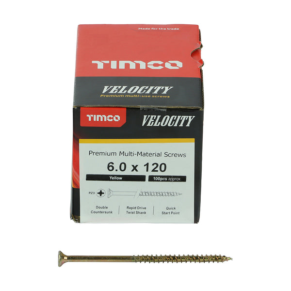 TIMCO Velocity Premium Multi-Use Countersunk Gold Woodscrews