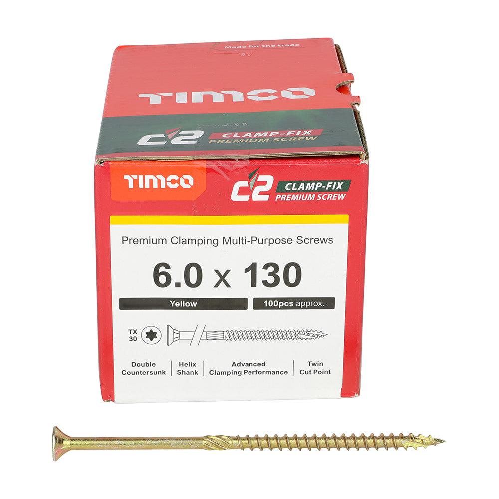 TIMCO C2 Clamp-Fix Multi-Purpose Premium Countersunk Gold Woodscrews