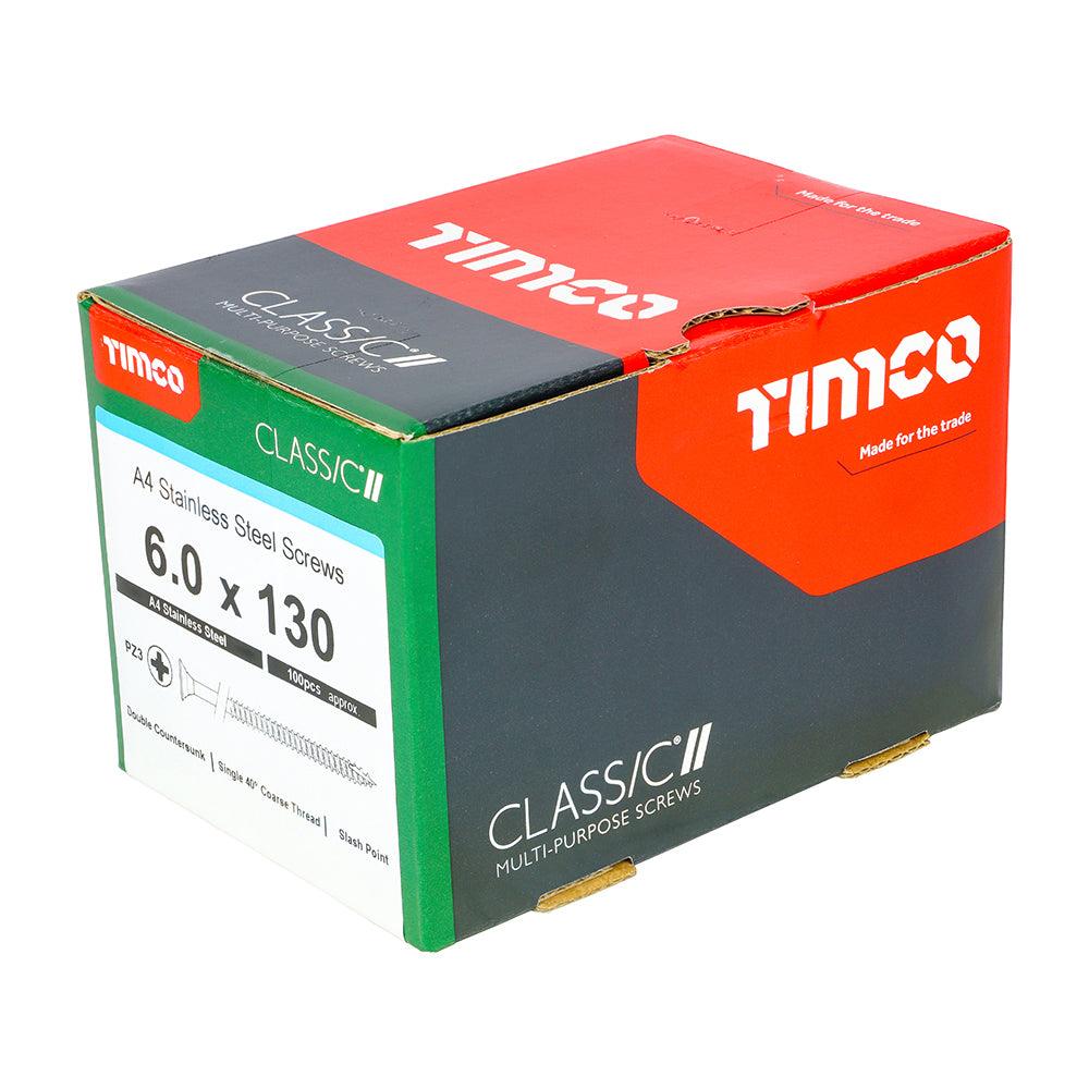 TIMCO Classic Multi-Purpose Countersunk A4 Stainless Steel Woodcrews