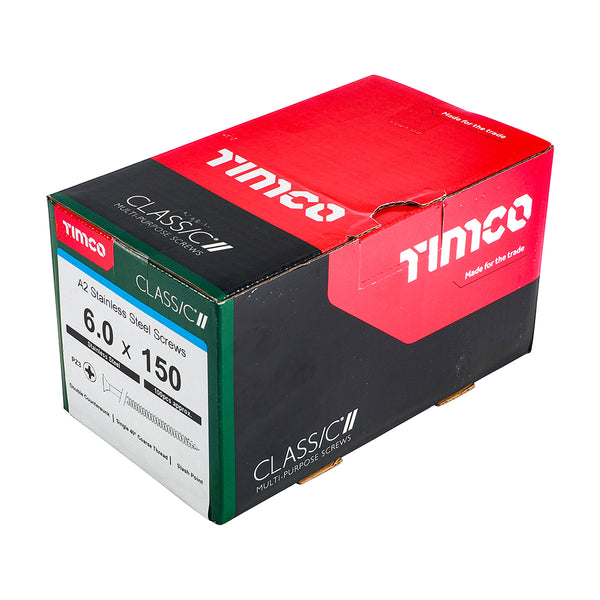 TIMCO Classic Multi-Purpose Countersunk A2 Stainless Steel Woodcrews