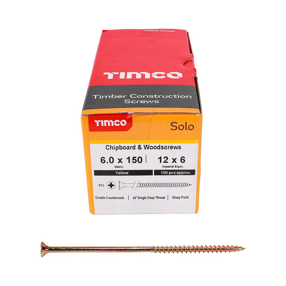 TIMCO Solo Countersunk Gold Woodscrews - 0