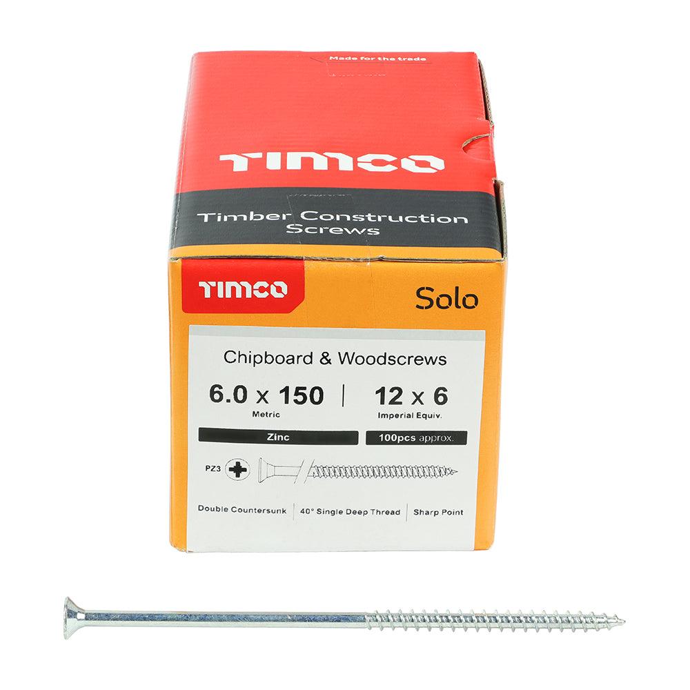 TIMCO Solo Countersunk Silver Woodscrews