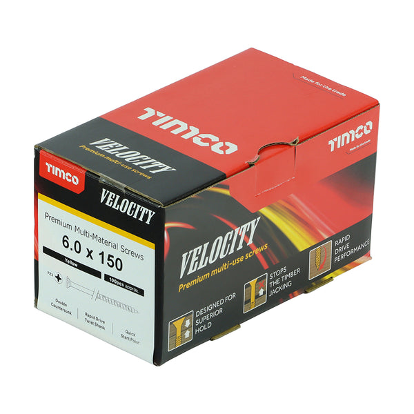 TIMCO Velocity Premium Multi-Use Countersunk Gold Woodscrews