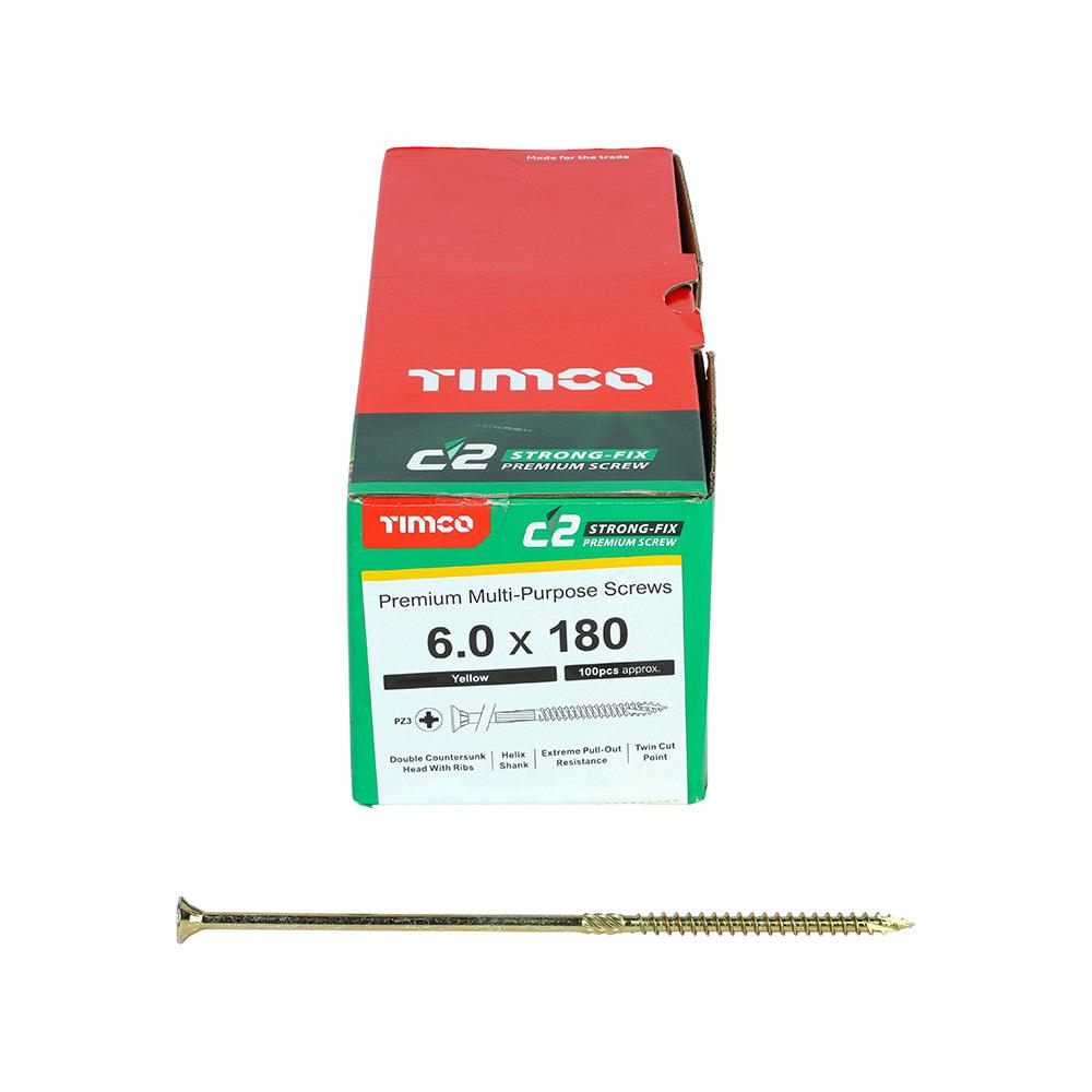 TIMCO C2 Strong-Fix Multi-Purpose Premium Countersunk Gold Woodscrews