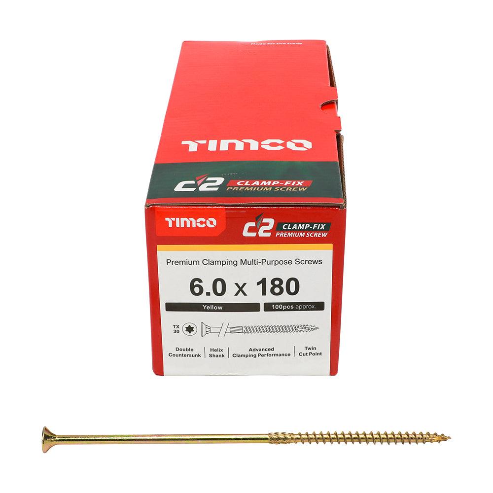 TIMCO C2 Clamp-Fix Multi-Purpose Premium Countersunk Gold Woodscrews