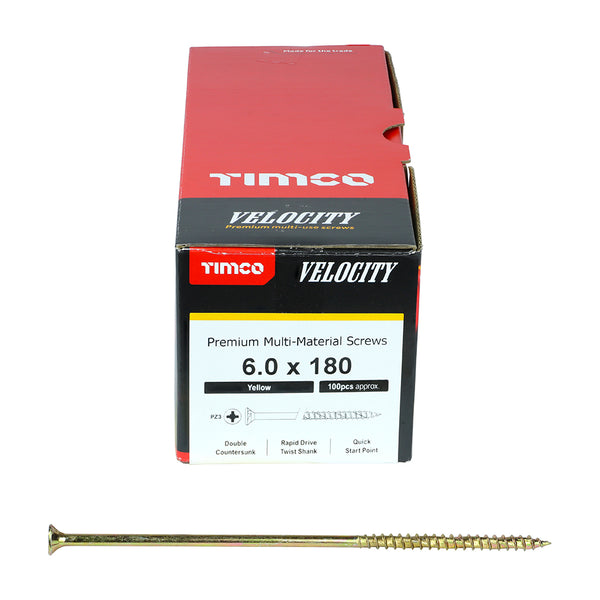 TIMCO Velocity Premium Multi-Use Countersunk Gold Woodscrews