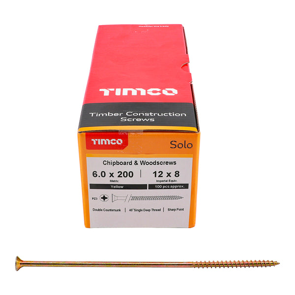 TIMCO Solo Countersunk Gold Woodscrews