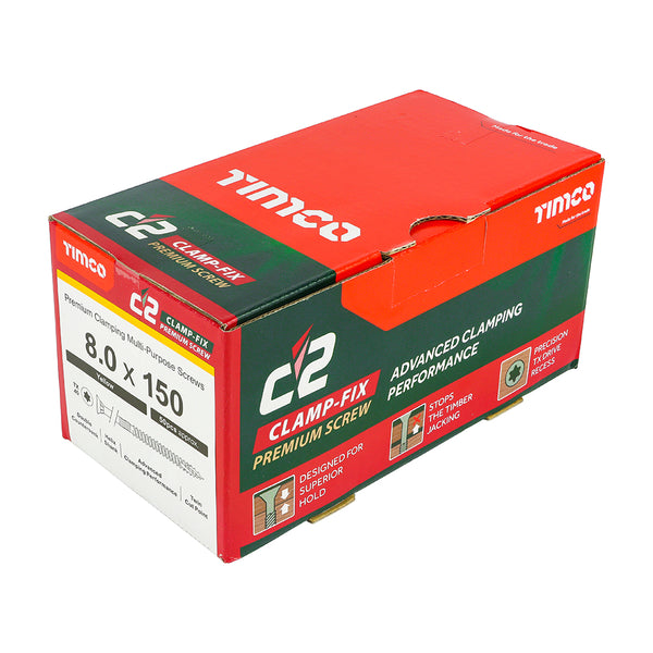 TIMCO C2 Clamp-Fix Multi-Purpose Premium Countersunk Gold Woodscrews