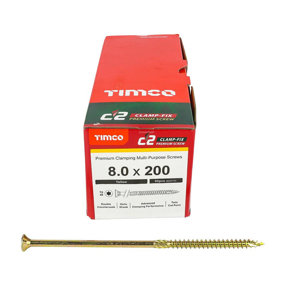 TIMCO C2 Clamp-Fix Multi-Purpose Premium Countersunk Gold Woodscrews