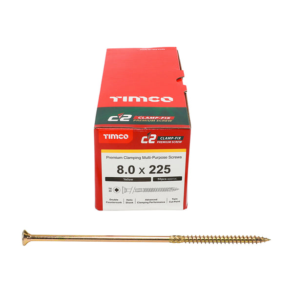 TIMCO C2 Clamp-Fix Multi-Purpose Premium Countersunk Gold Woodscrews