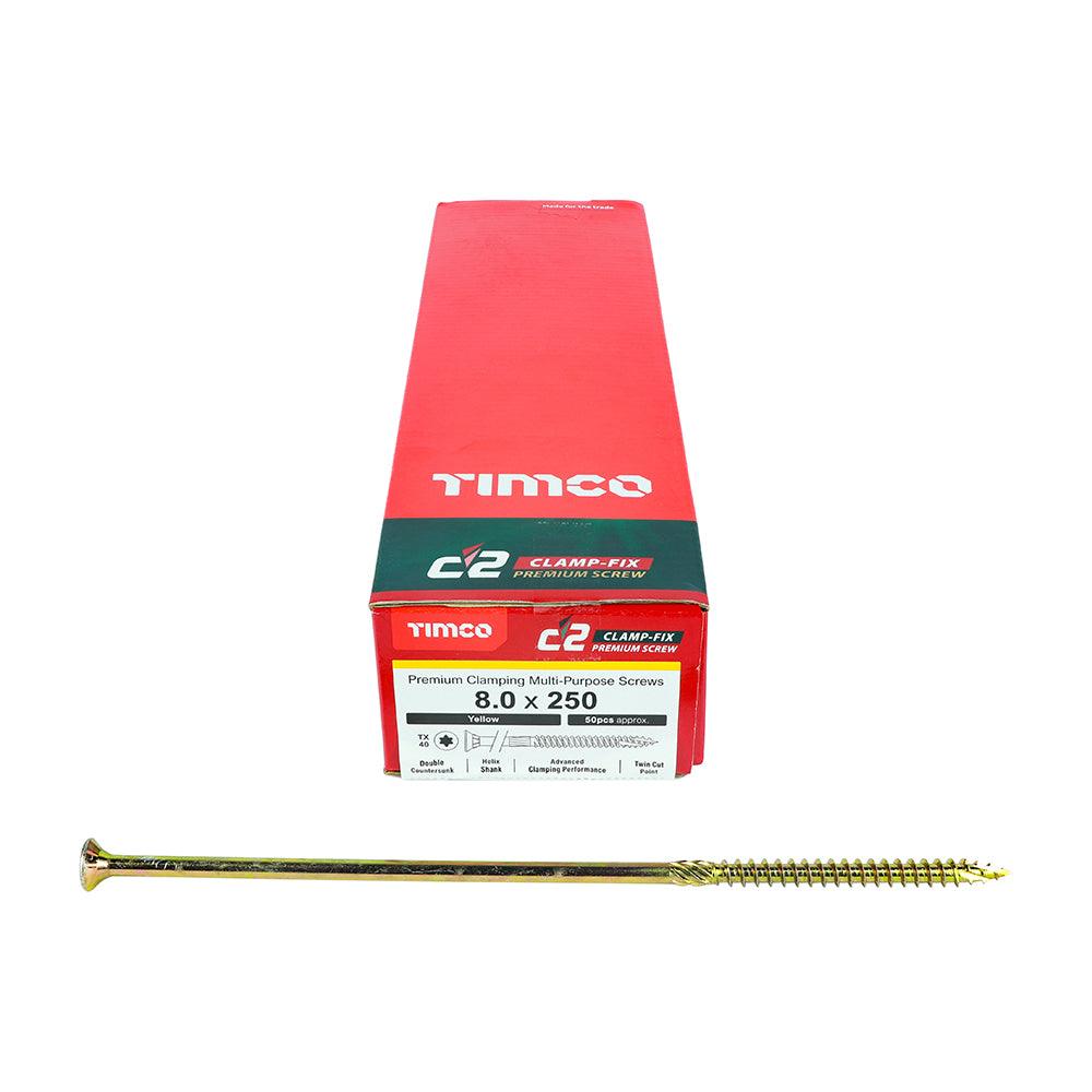 TIMCO C2 Clamp-Fix Multi-Purpose Premium Countersunk Gold Woodscrews