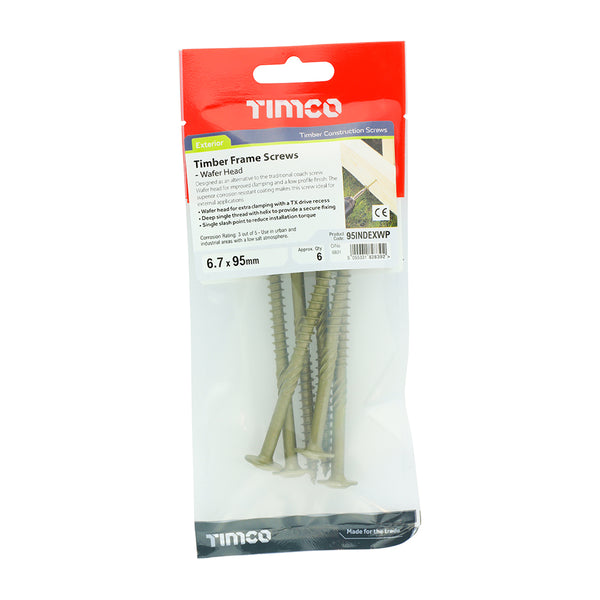 TIMCO Wafer Head Exterior Green Timber Screws