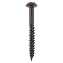 TIMCO Twin-Threaded Round Head Black Woodscrews