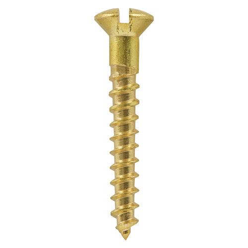 TIMCO Solid Brass Round Head Woodscrews