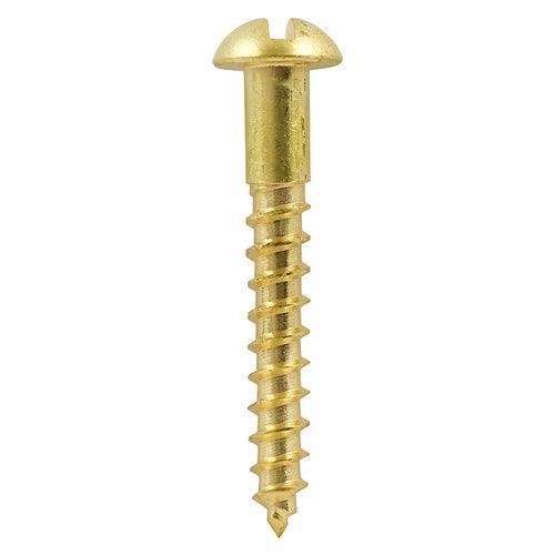 TIMCO Solid Brass Round Head Woodscrews