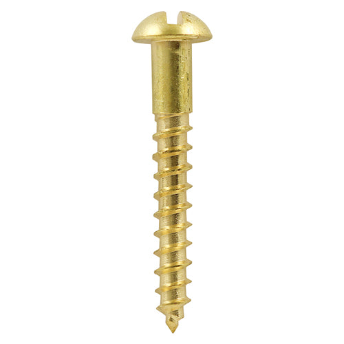 TIMCO Solid Brass Round Head Woodscrews