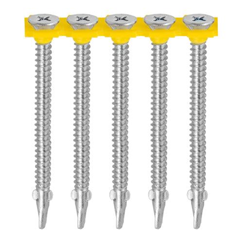 TIMCO Collated Self-Drilling Wing-Tip Steel to Timber Light Section Exterior Silver Screws - 0