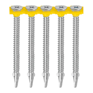 TIMCO Collated Self-Drilling Wing-Tip Steel to Timber Light Section Exterior Silver Screws