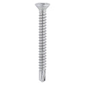 TIMCO Window Fabrication Screws Countersunk with Ribs PH Self-Tapping Thread Self-Drilling Point Martensitic Stainless Steel & Silver Organic