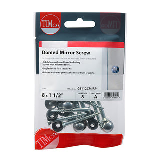 TIMCO Mirror Screws Dome Head Chrome