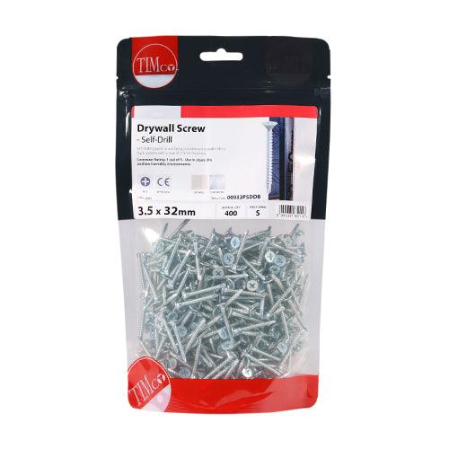 TIMCO Drywall Self-Drilling Bugle Head Silver Screws - 0